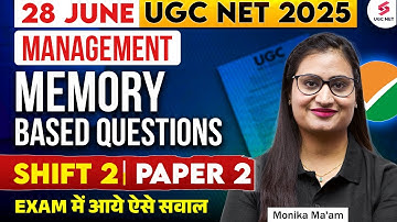 UGC NET Management Paper Analysis 2025 | UGC NET Management Memory Based Questions By Monika Mam