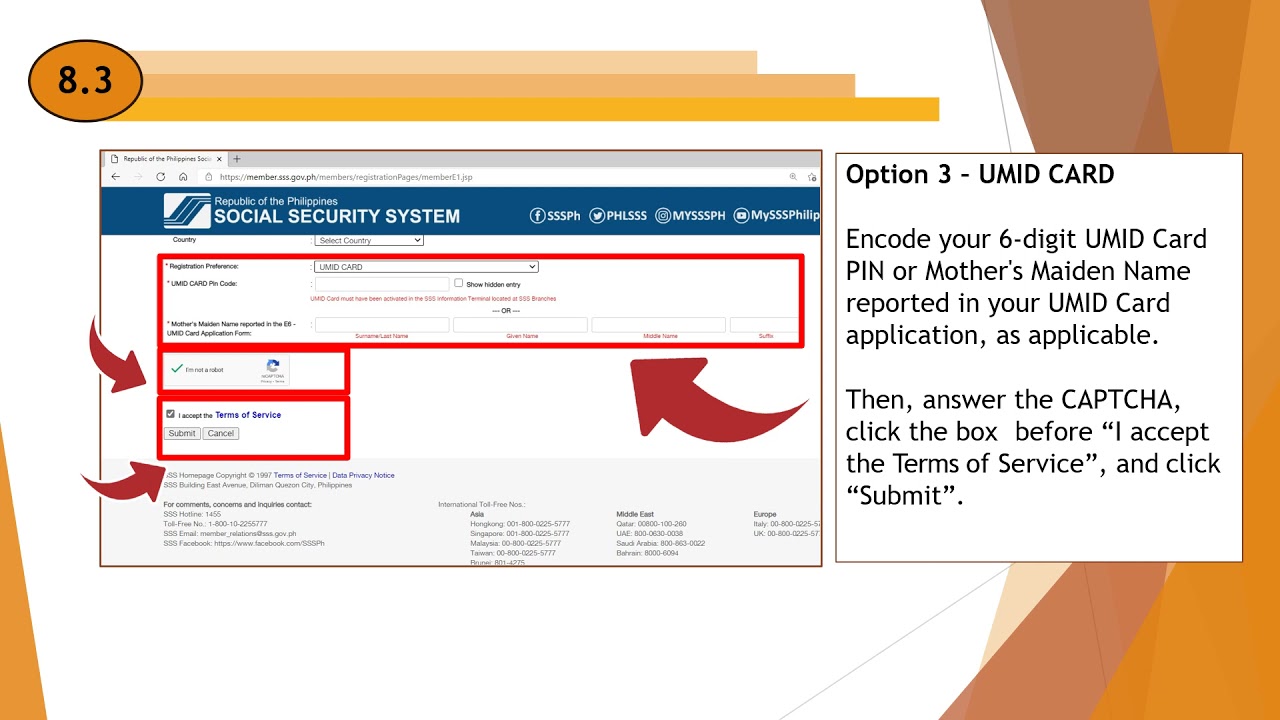 MySSS WEB REGISTRATION  guide