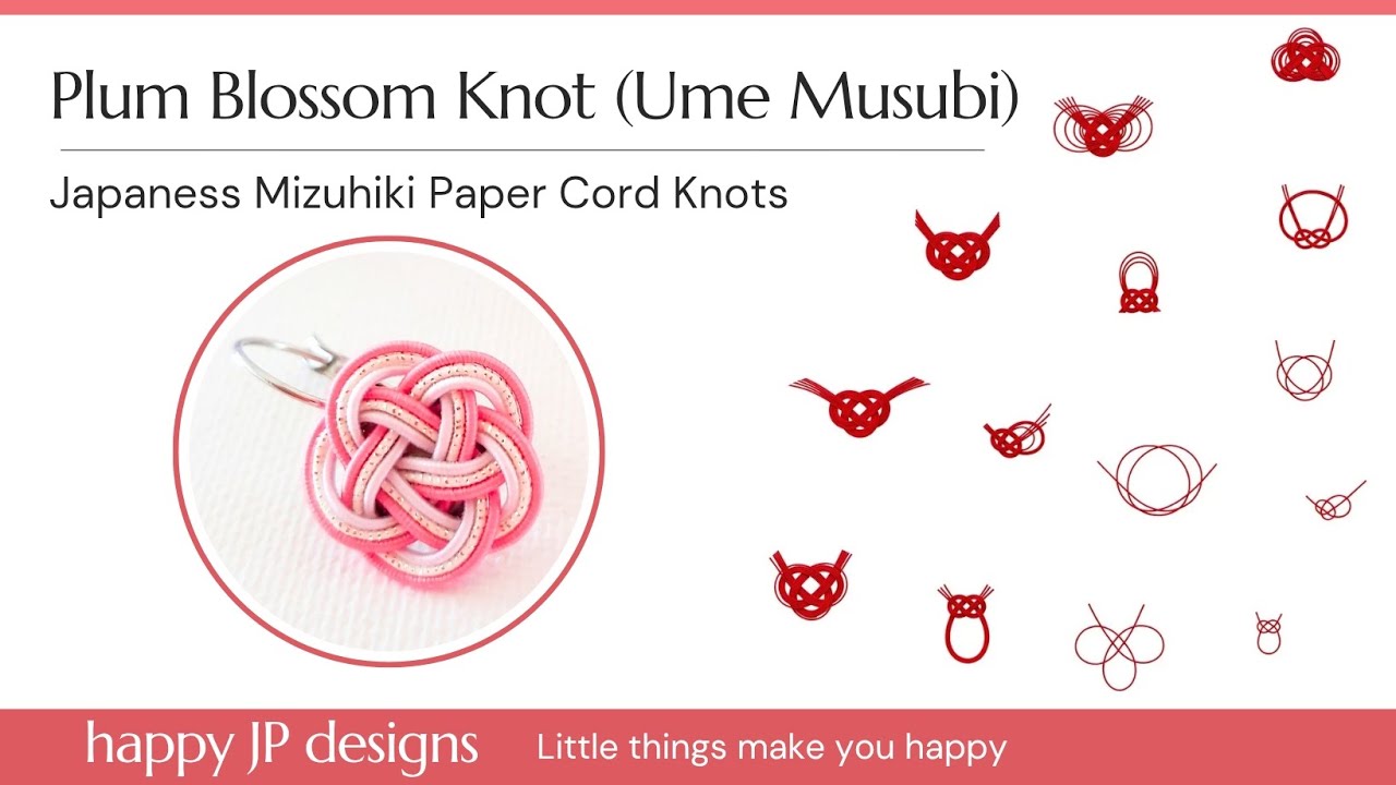 Plum Blossom Knot (Ume Musubi) - Japanese Mizuhiki Paper Cord Knt