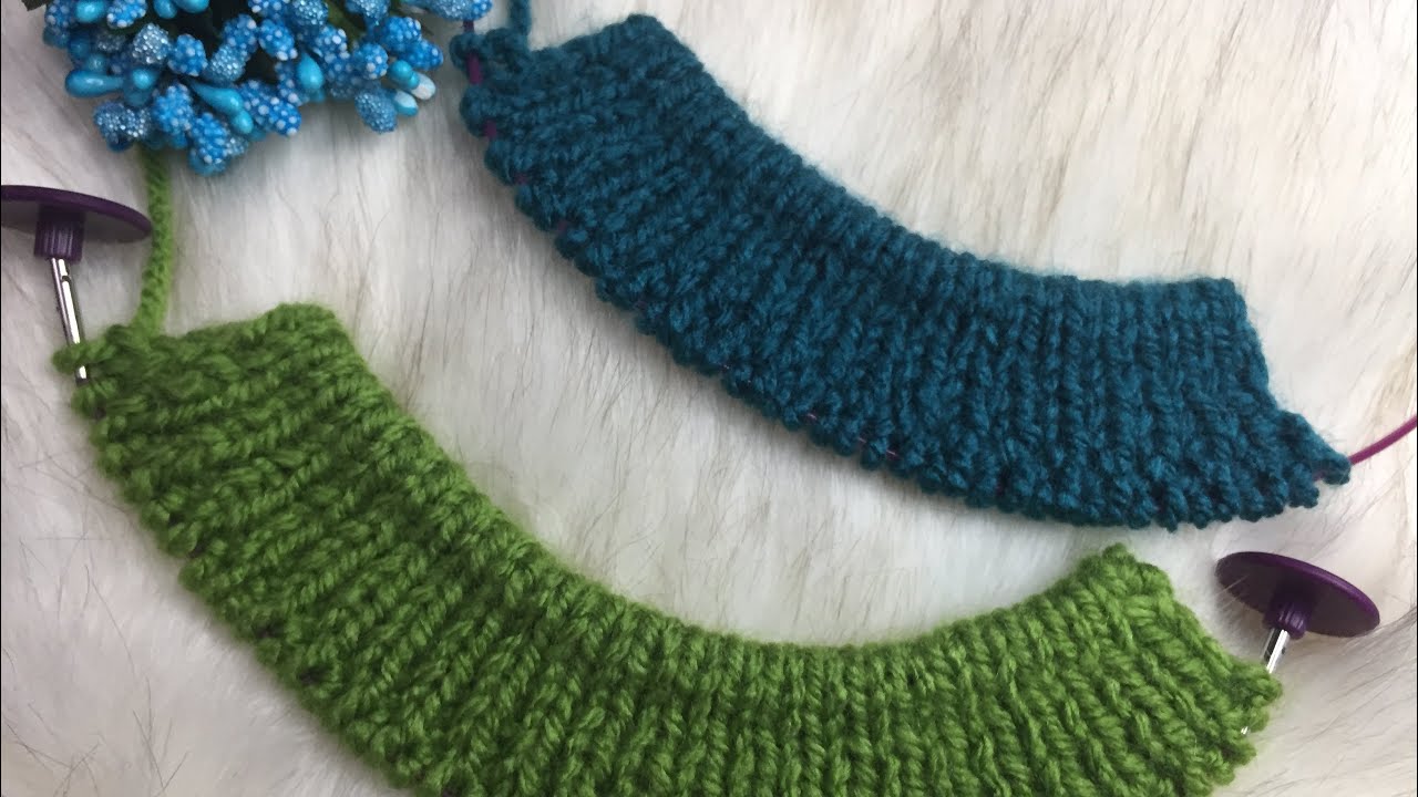 #تريكو طريقة عمل الكوله الجاهزة 2021   How to knit invisible Cast on  حافة البليسيه المطاطي