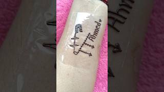 Ahmed ❣️ Name Mehndi Tattoo #mehndi #mehndiartssaroj #trendingshorts #henna #youtubeshorts #shorts
