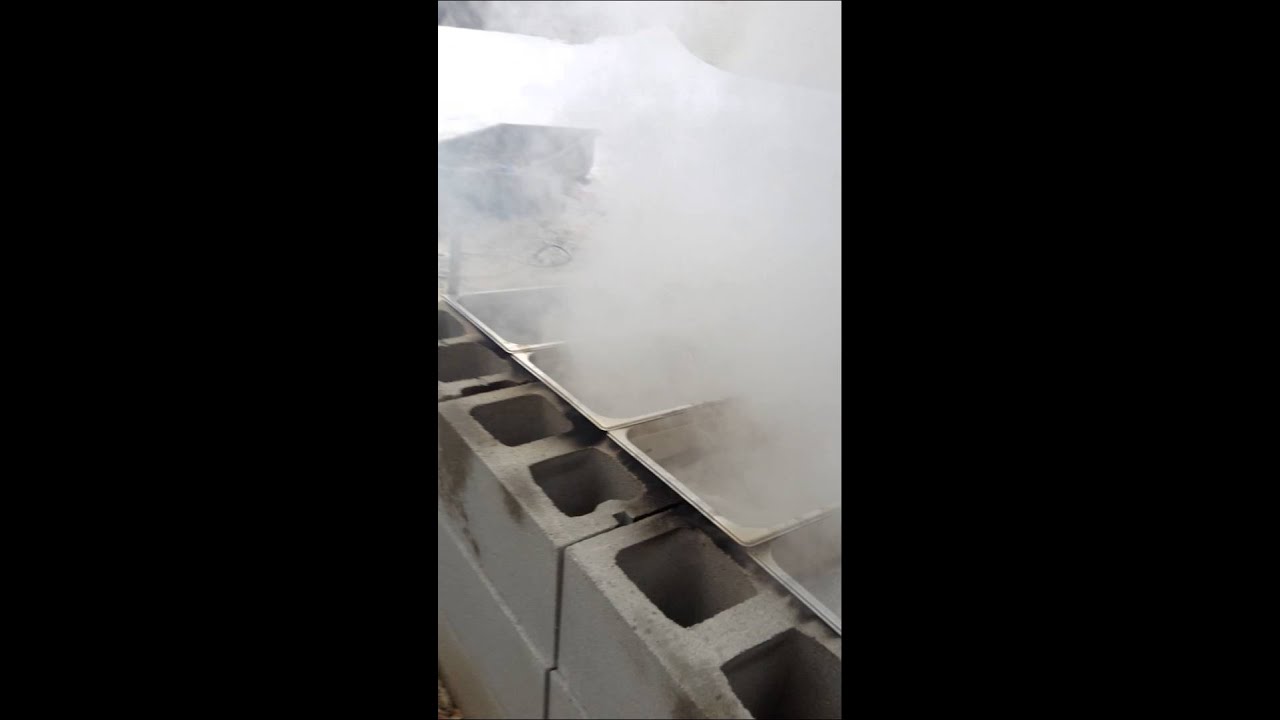 Homemade cinder block evaporator - YouTube