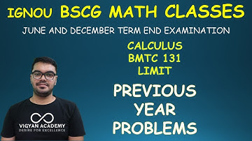 U7 LIMIT PREVIOUS YEAR QUESTIONS || BMTC 131 || DOWNLOAD VIGYAN ACADEMY APP FOR FULL COURSE