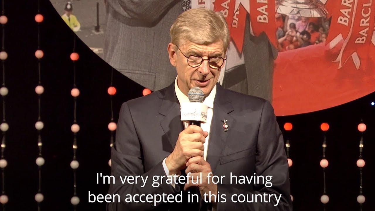 Arsene Wenger Accepts Legends Of Football Award