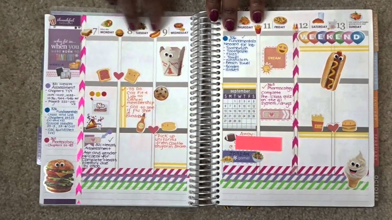 👩🏾‍⚕️📘Nursing School: How I stay organized with my Erin Condren planner