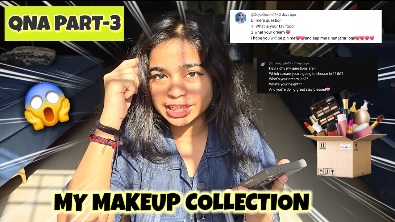 My Makeup Collection 😱 & QNA VIDEO - 2025 PART -3 | Real Riddhi 🎀