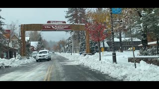 The Aftermath. Big Bear's first good snowfall of the season. Snow Drive around the valley. 11/9/2022