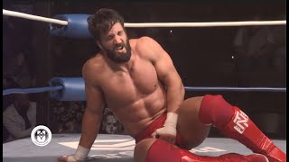 Wrestling low blow on Anthony Nese