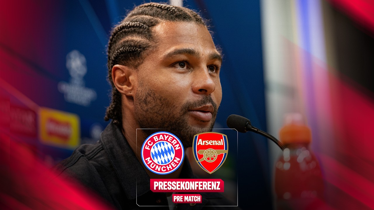 LIVE 🔴 Pressekonferenz vor FC Bayern – Arsenal FC mit Kompany und Gnabry | Champions League