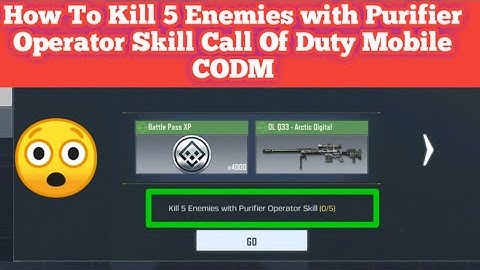 How To Kill 5 Enemies with Purifier Operator Skill Call Of Duty Mobile CODM
