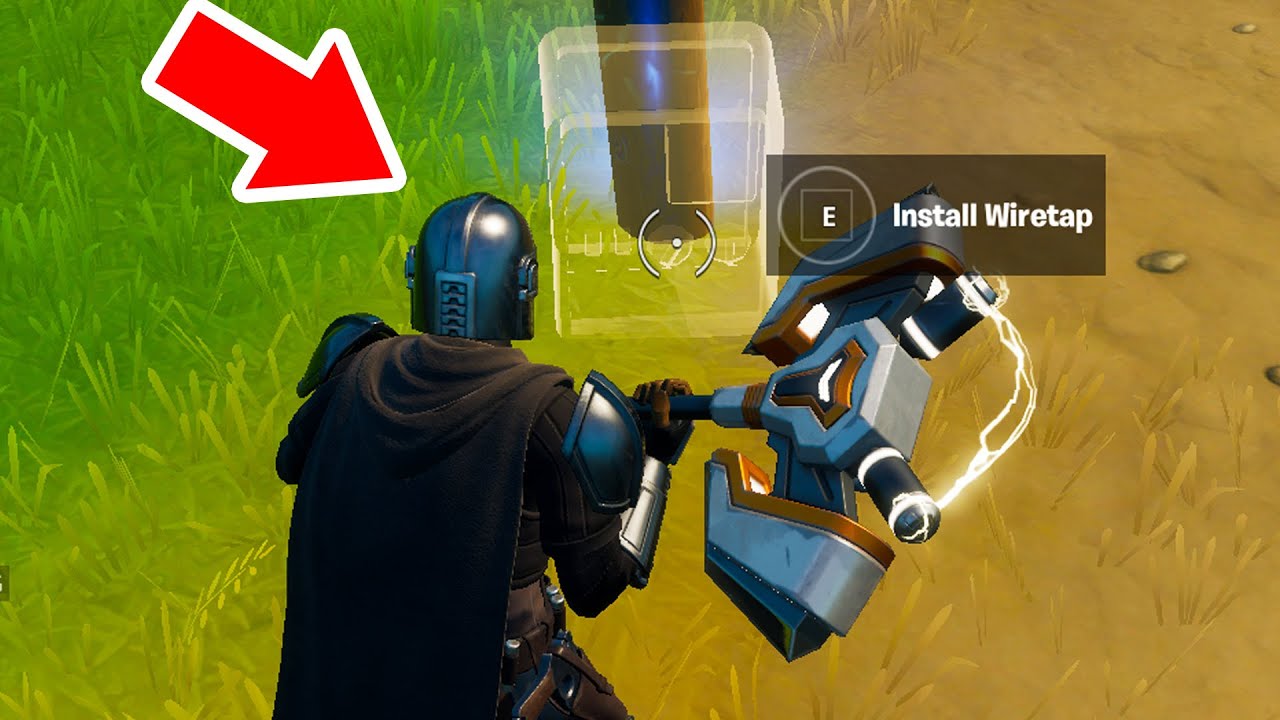 Place a Wiretap on any of the telephone poles near holly hedges Fortnite