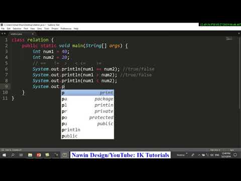 Java programming in pashto language Relational operators #5