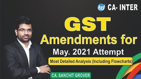 GST Amendments for CA Inter May 2021 exams| Most Detailed Analysis (Including Flowcharts)