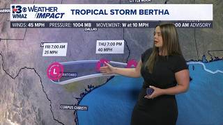 Tropical Storm Bertha makes second landfall (11 AM Tropics Update 7/23/26)