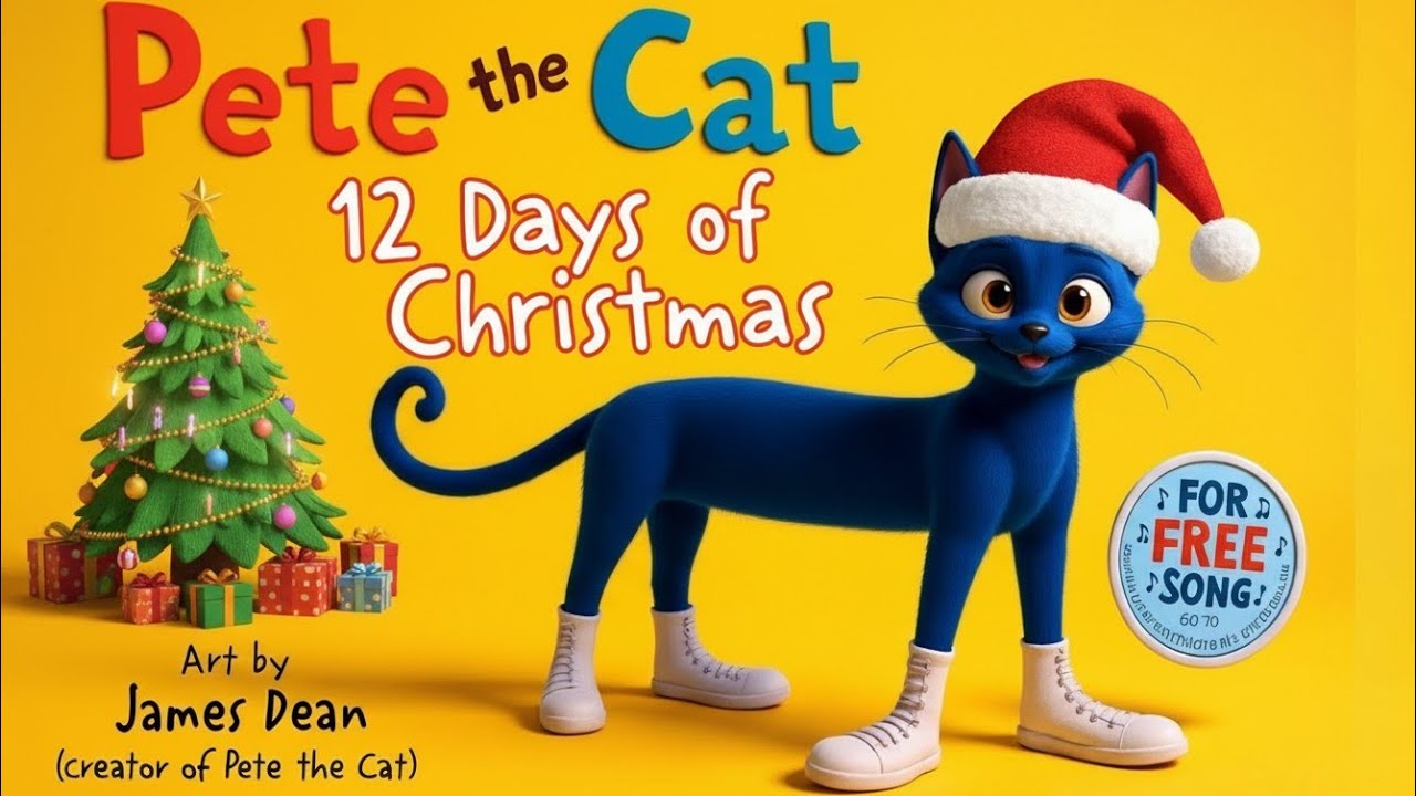 Pete the Cat’s 12 Groovy Days of Christmas 🎄 | Animated Fun Sing Along Song for Children 