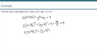Celebrity Example Writing Equation of Ellipse in Standard Form and Identifying the Center Net Worth