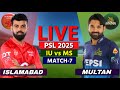 PSL Live: Multan Sultans vs Islamabad United, 7th Match | MS vs IU Live | Scores & Commentary