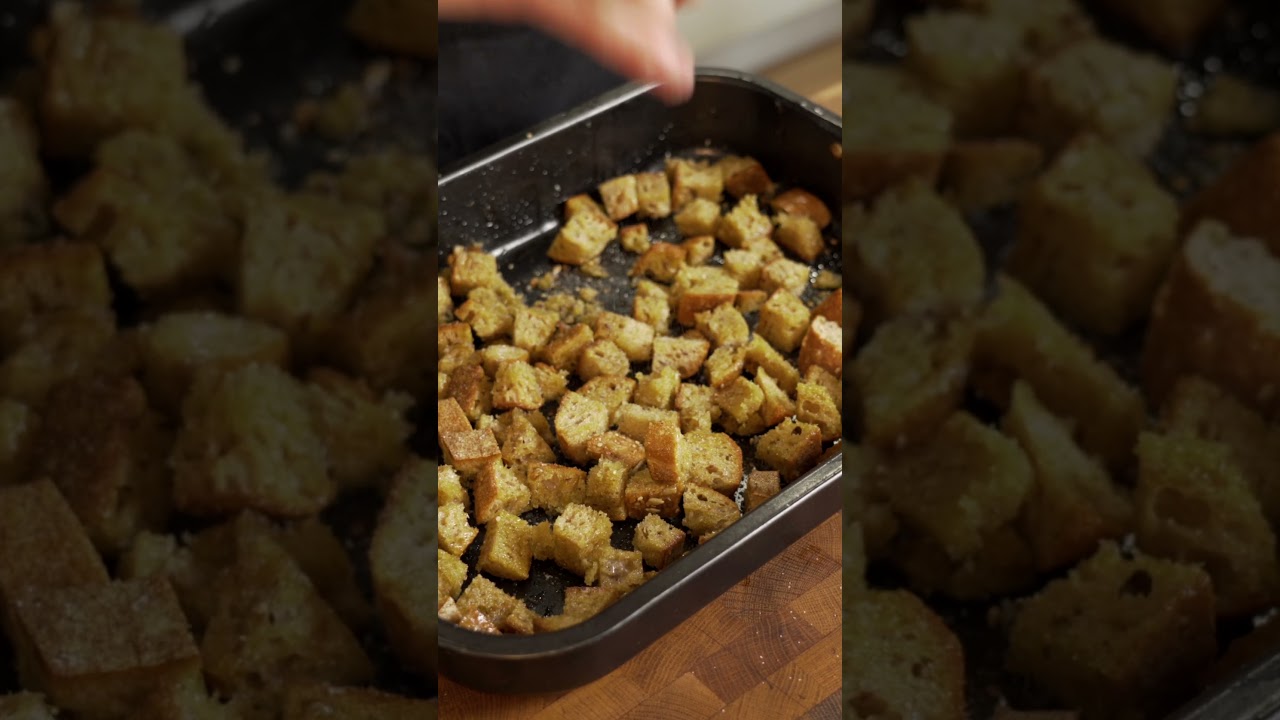 Don't Throw Away Stale Bread, Make Croutons