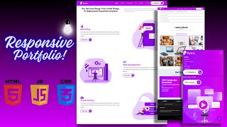 How to Build a Responsive Portfolio Website with HTML, CSS & JavaScript | Full Guide