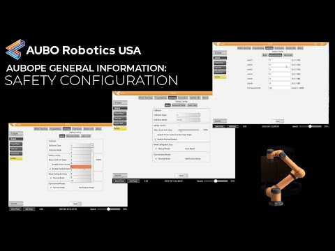 AUBOPE Tutorial- General Information: Safety Configuration