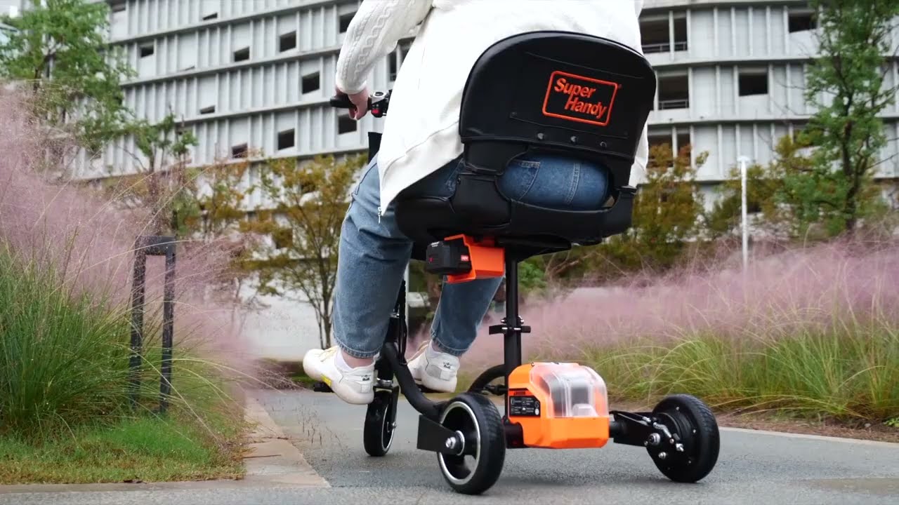 SuperHandy 3 Wheel Folding Mobility Scooter - Lightweight, Long