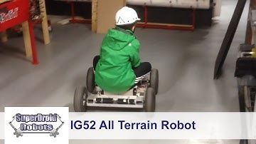 Luigi riding the NEW ATR with IG52 Motors by SuperDroid Robots