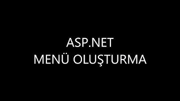 Asp.Net Açılır Menü Kullanımı