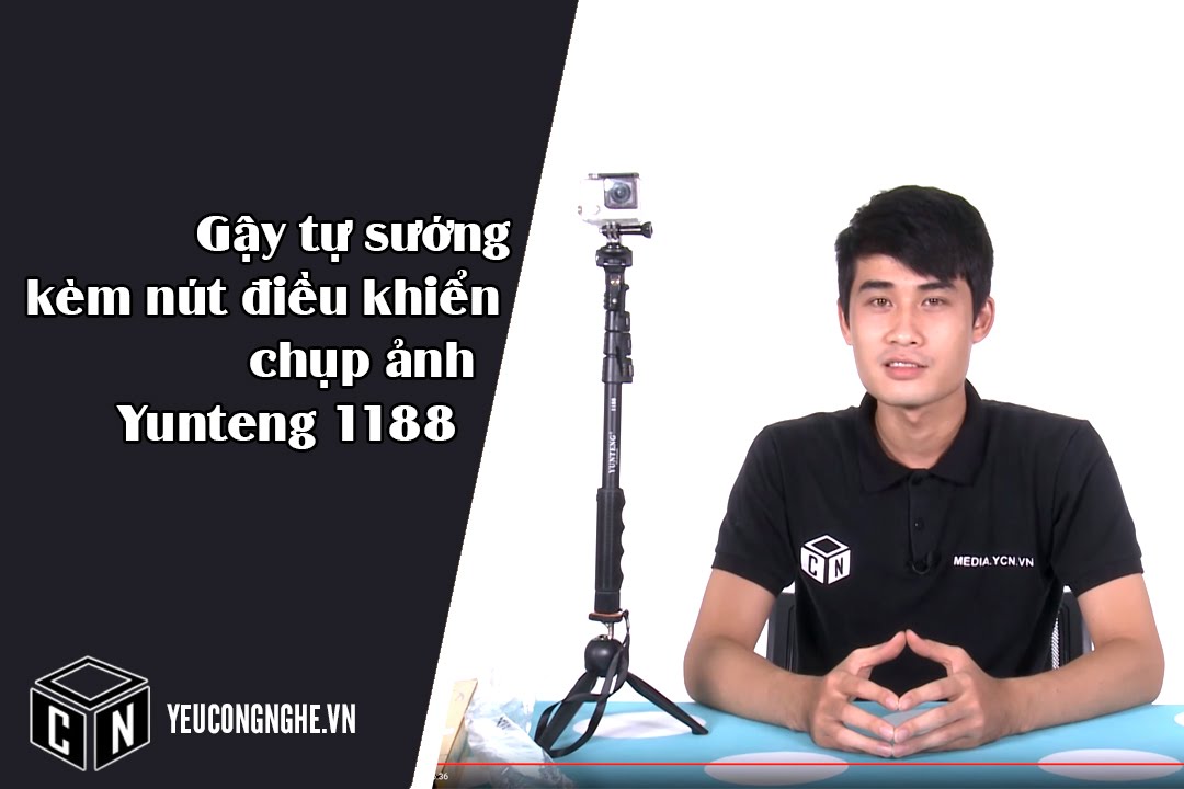 🎥 Gậy tự sướng kèm nút điều khiển chụp ảnh Yunteng 1188 giá rẻ — Video review, click xem trên YouTube