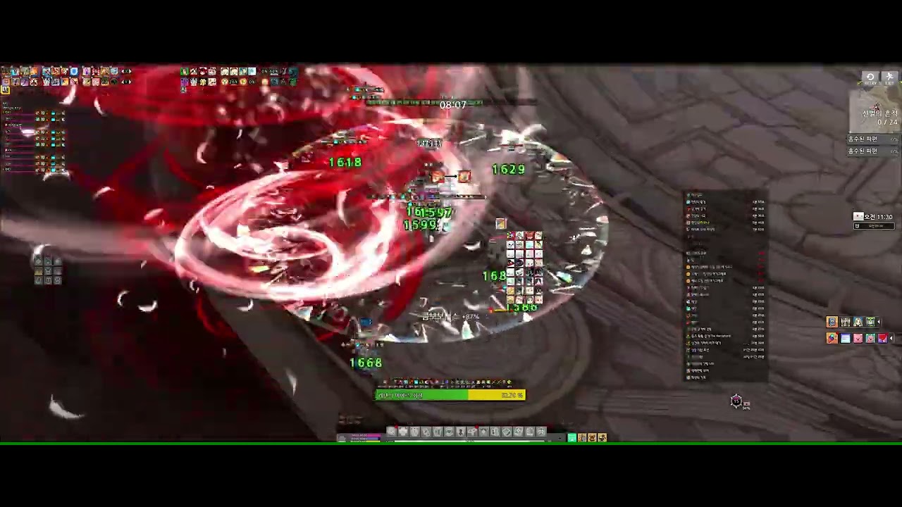 마비노기 믿음의 균열 8인 / 양검엘나시점 / 포알x / 2세바 5딜