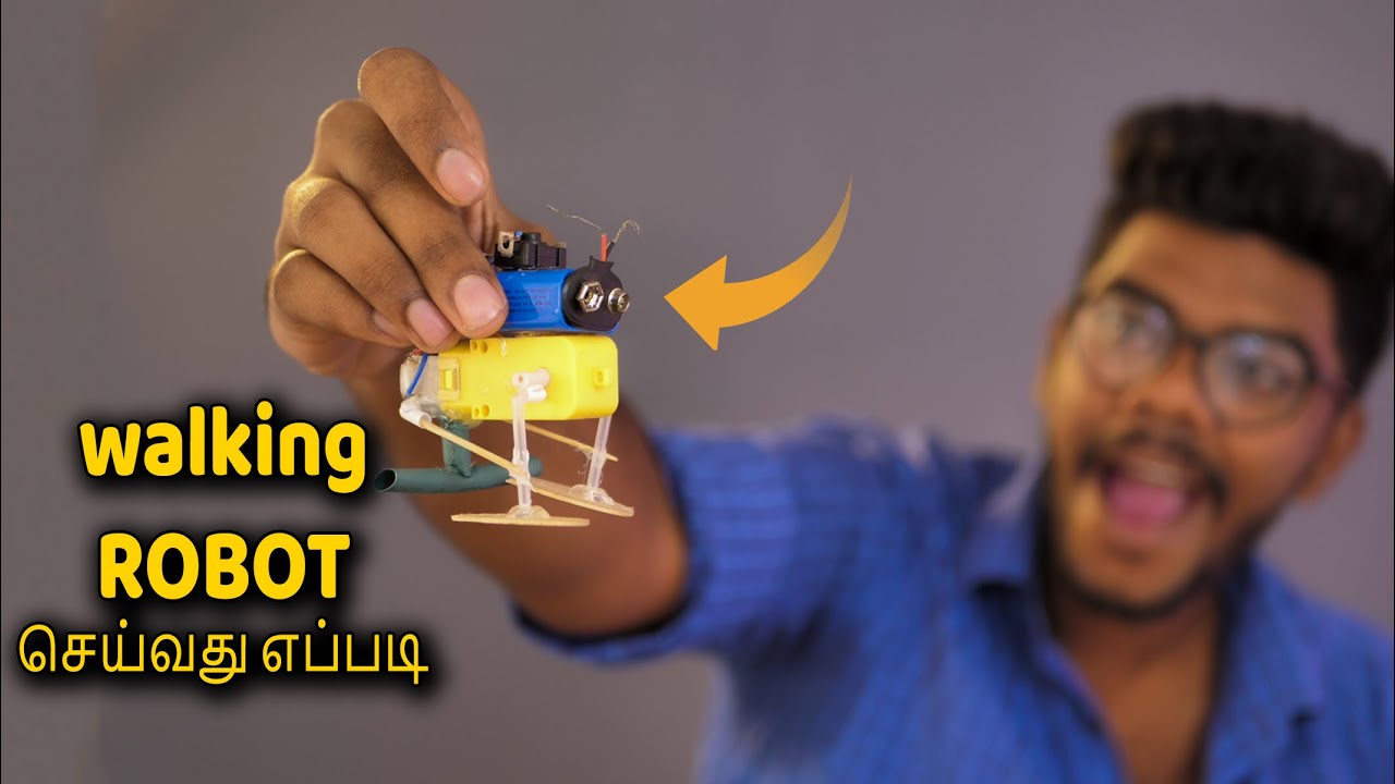 How To Make Mini Robot செய்வது எப்படி Mini Walking Robot in Tamil