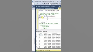 Thumbnail of Select Distinct values from a Single Column and Multiple Columns| SQL Tips in 60 Sec|@dataprojecthub