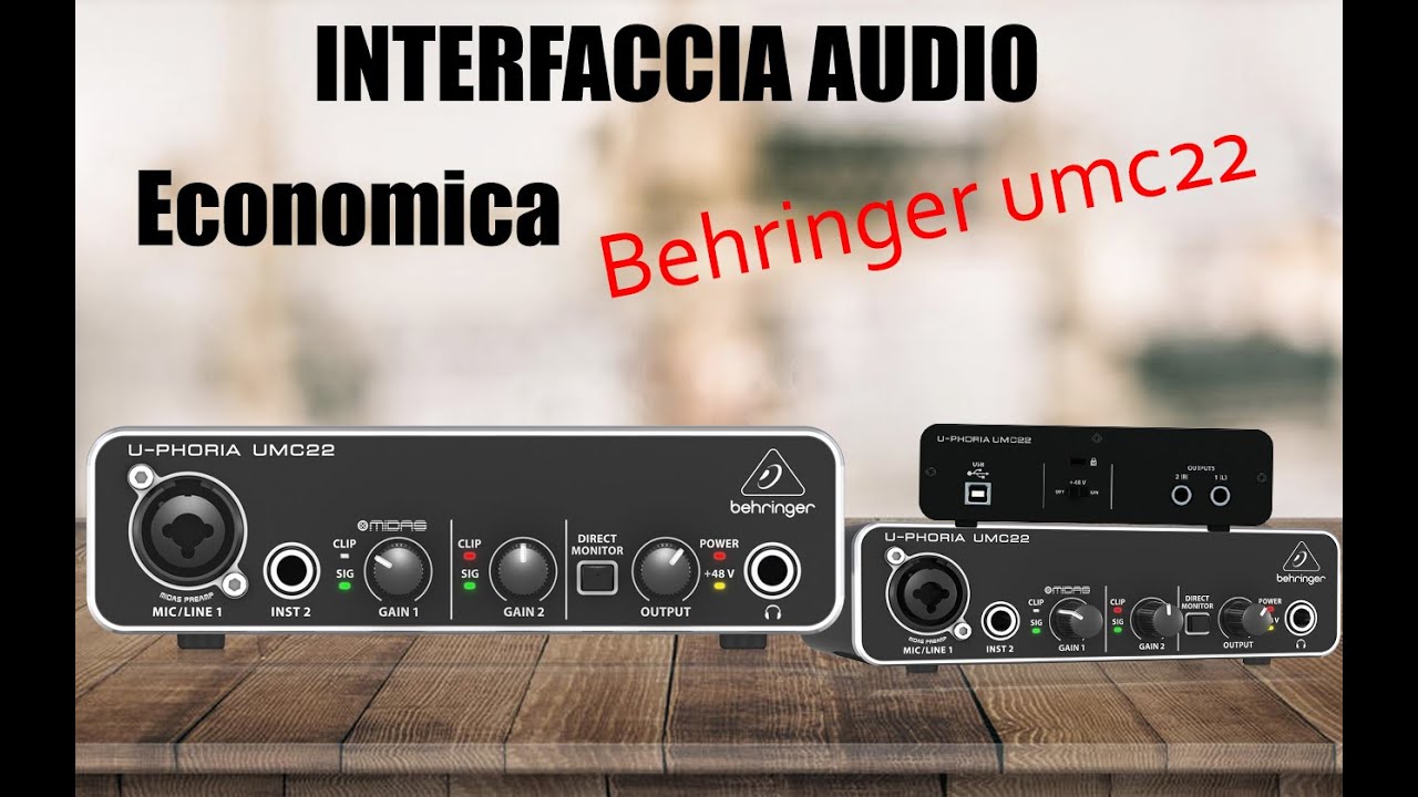 Behringer UMC22 Scheda Audio Economica per Home Studio RECENSIONE " Italiano "
