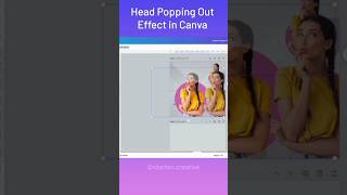 How to Create Head Popping Out Effect in Canva?#GraphicDesignTutorial #CanvaDesigns #profile