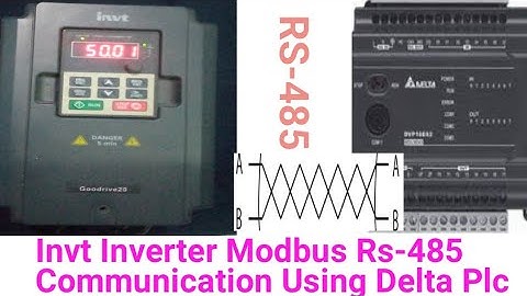 Invt Inverter Modbus Rs-485 Communication Using Delta Plc