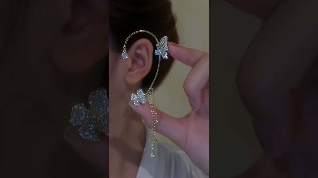 korean butterfly ear cuffs✨|| korean jewellery|| 