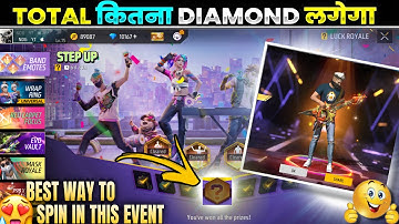 NEW STEP UP EVENT FREE FIRE | BAND EMOTES SPIN | FREE FIRE NEW EVENT TODAY | BAND EMOTES FULL SPIN
