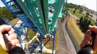 Dorney Park Stinger POV HD Roller Coaster Front Seat Ride 2012 1080p Video Steel Shuttle GoPro