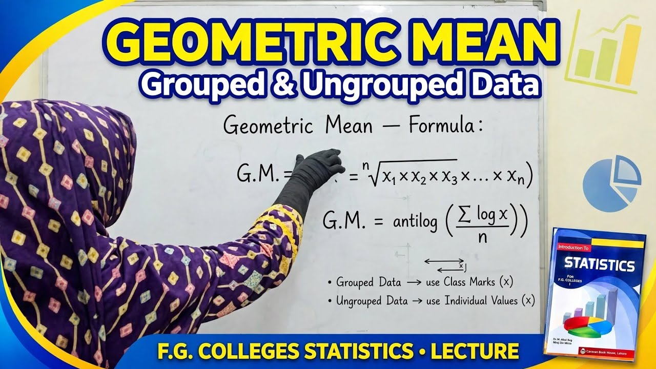 Geometric Mean with Examples Briefly Explain Lecture 19 Ch 3 - YouTube