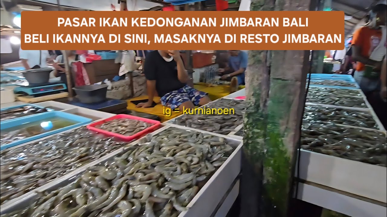 PASAR IKAN KEDONGANAN JIMBARAN BALI, BELI IKAN DI SINI BISA DI MASAKIN DI RESTO JIMBARAN KEDONGANAN