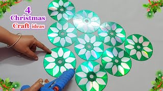 4 Economical Christmas Decoration idea with simple materials|DIY Affordable Christmas craft idea🎄136