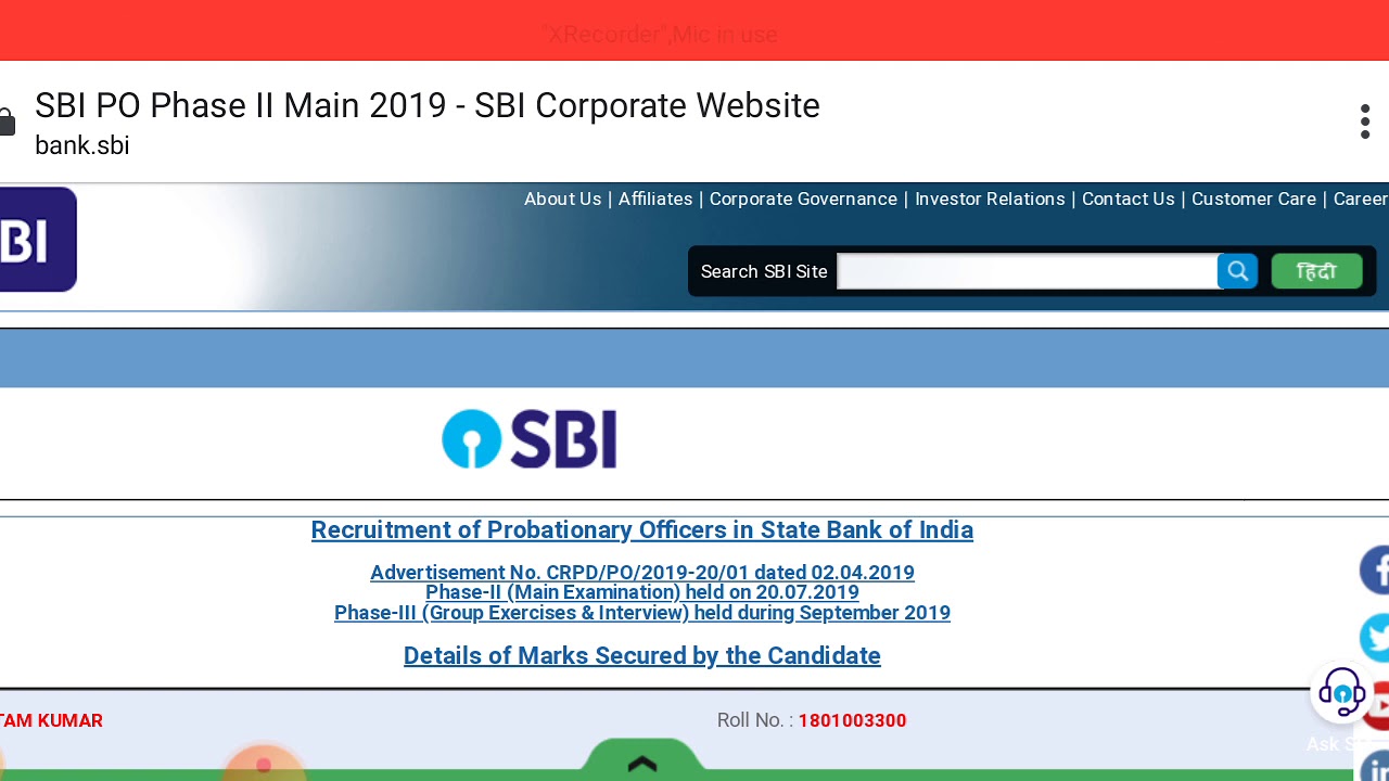 My score card SBI PO mains 2019😢