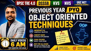 Object Oriented Techniques | BPSC TRE | KVS | DSSB | UGC NET COMPUTER SCIENCE #codingsharma