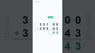 Math Shorts: 331 + 384.43 (Addition)