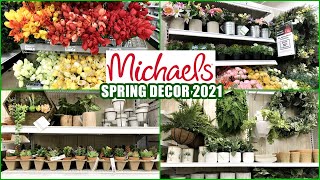 MICHAELS SPRING FLORAL DECOR & GREENERY SHOP WITH ME 2021