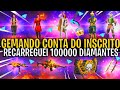 GASTANDO 10000 DIAMANTES 💎GEMEI A CONTA HUMILDE DO INSCRITO  QUE NÃO NUNCA RECARREGOU NO FREE FIRE😱