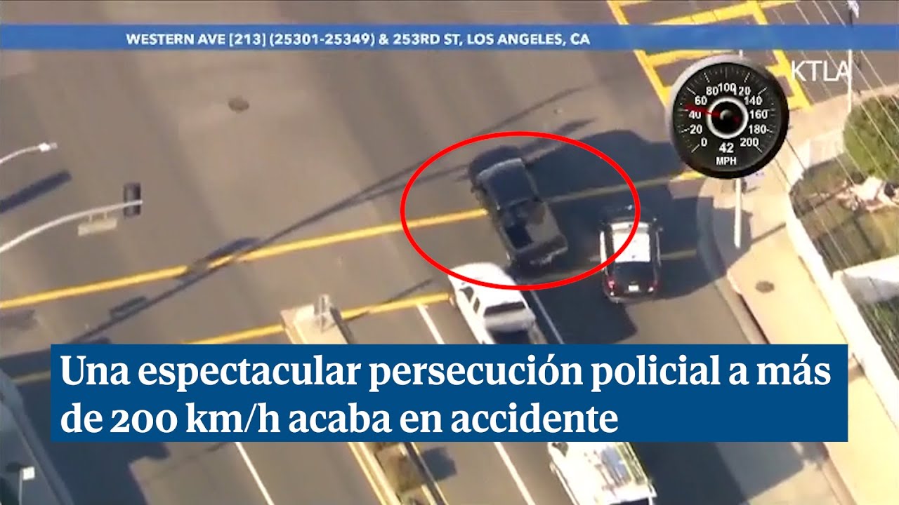 Una espectacular persecución policial en Estados Unidos a más de 200 km