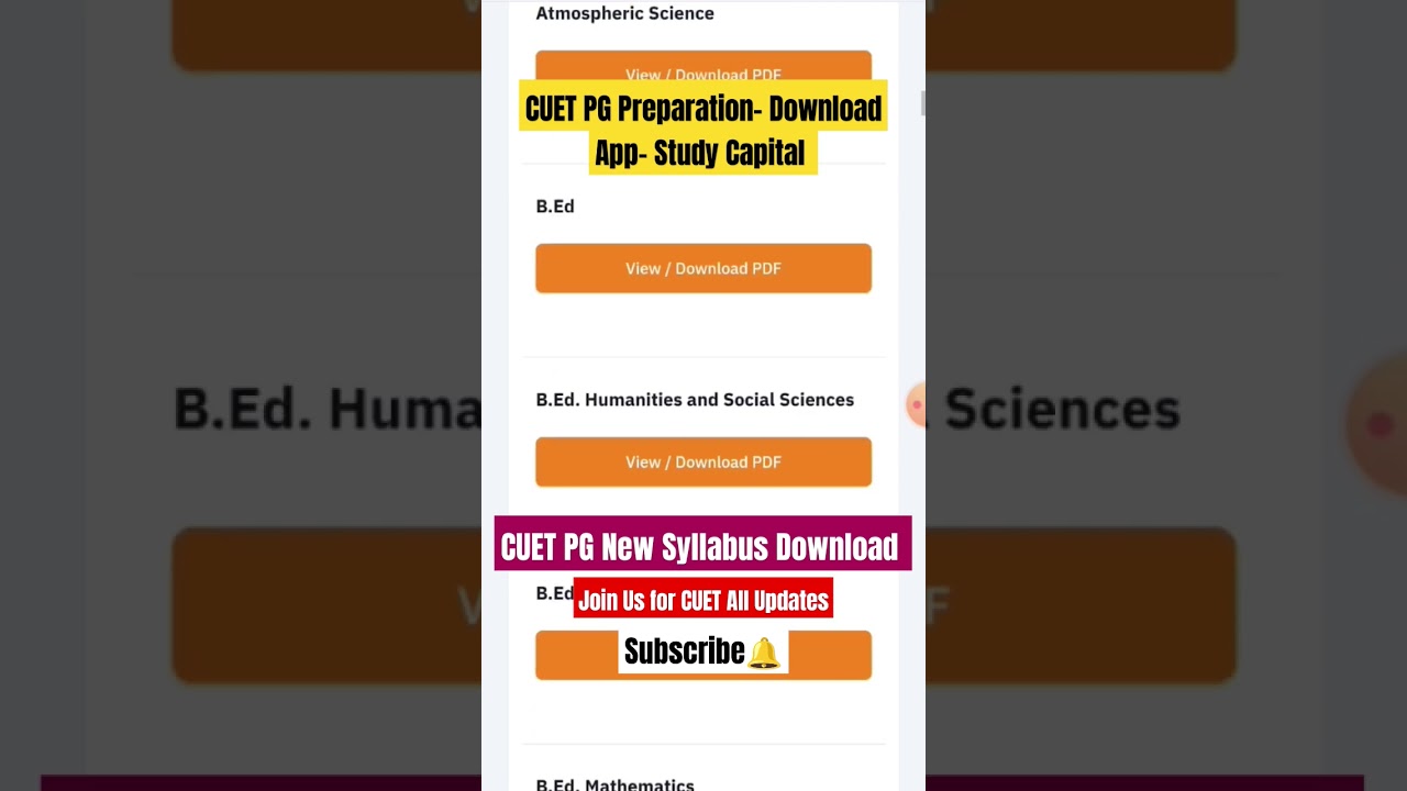 CUET PG New Syllabus Download Option | CUET PG 2024 Latest Update Syllabus Analysis