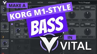 How to Make a Korg M1-Style Bass in Vital | Sound Design Tutorial Resimi