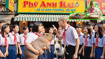 Capybara. Hùng Trọc. Mai Béo và cuộc thi ăn phở tại quán Phở Anh Hai #capybara
