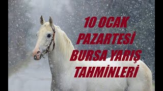 10 Ocak Pazartesi̇ Bursa At Yarişi Tahmi̇nleri̇ Bombalari Sürpri̇zleri̇